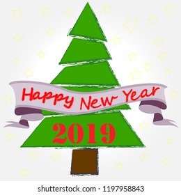Happy New Year.Holiday scene with Christmas ball and decoration.Happy Holidays.