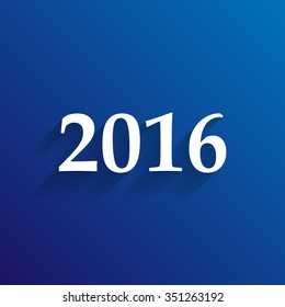happy new years 2016 colour background. vector. illustration.