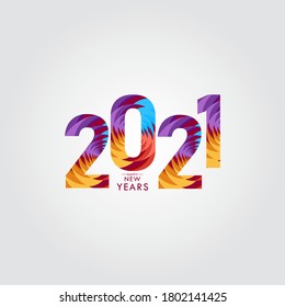 Happy New Years 2021 Celebration Vector Template Design Illustration