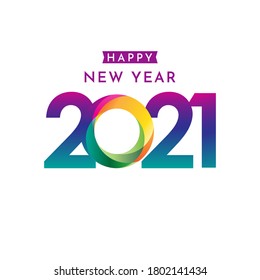 Happy New Years 2021 Celebration Vector Template Design Illustration