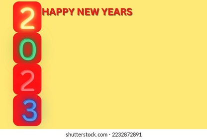 Happy New Years 2023. Unique and Simple combination number. EPS. Illustration