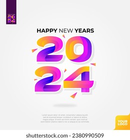 Happy new years 2024 logotype