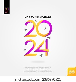 Happy new years 2024 logotype