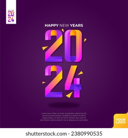 Happy new years 2024 logotype