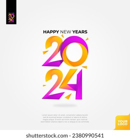 Happy new years 2024 logotype