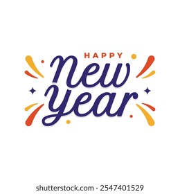 Happy New Years Celebration Background Lettering