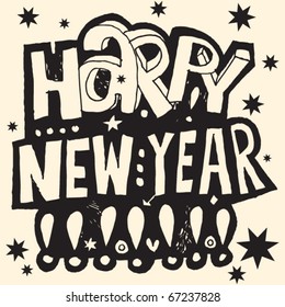 happy new year's graffiti