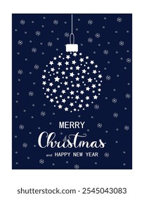 Happy New Year's. Merry Christmas. Banner. Leaflet. Vector. Illustration