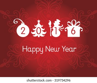 Happy New Year's post card.