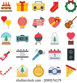 Happy new years vector icon Isolated Vector icon which can easily modify or edit
