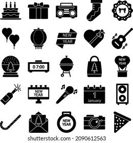 Happy new years vector icon Isolated Vector icon which can easily modify or edit
