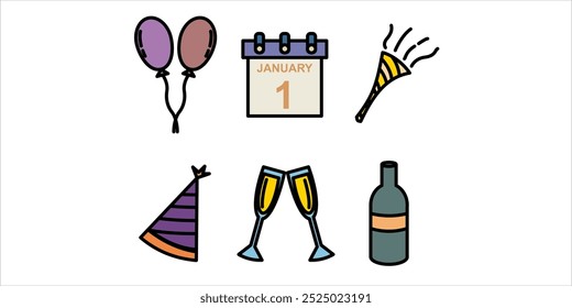 Feliz año nuevo vibes Vector