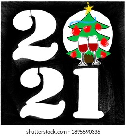 Happy New Year.Winter holidays.Holidays party.