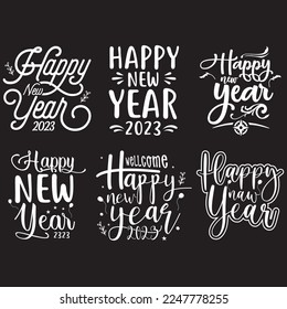 happy new yerar t-shirt design