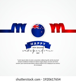 Happy New Zealand Independence Day Vector Design Template Background