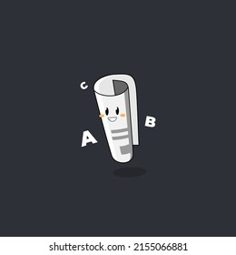 happy newspaper cartoon 
character vector