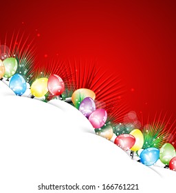 Happy NewYear and Christmas bulb background