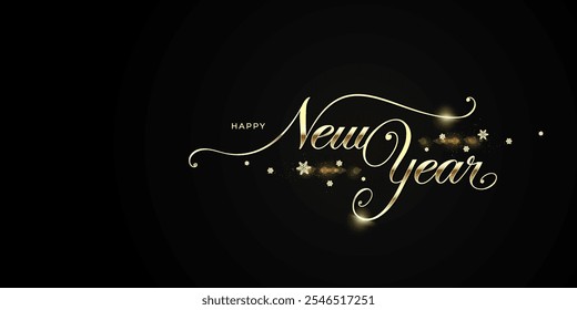 Happy newyear letters banner, Happy new year vector art and illustration. can use for, landing page, template, ui, web, mobile app, poster, banner, flyer, background