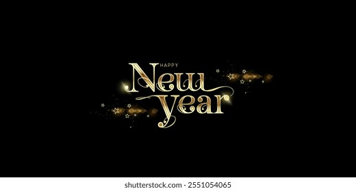 Happy newyear letters banner, Happy new year vector art and illustration. can use for, landing page, template, ui, web, mobile app, poster, banner, flyer, background