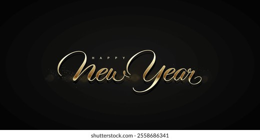 Happy newyear letters banner, Happy new year vector art and illustration. can use for, landing page, template, ui, web, mobile app, poster, banner, flyer, background	