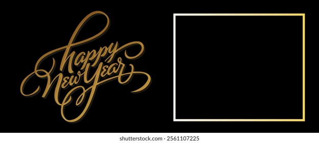 Happy newyear letters banner, Happy new year vector art and illustration. can use for, landing page, template, ui, web, mobile app, poster, banner, flyer, background