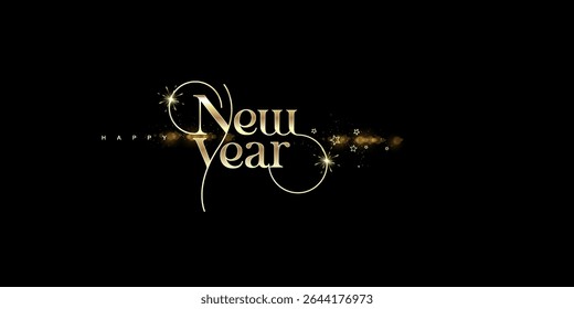 Happy newyear letters banner, Happy new year vector art and illustration. can use for, landing page, template, ui, web, mobile app, poster, banner, flyer, background