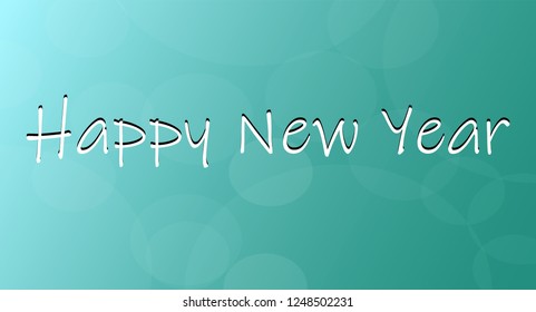 Happy NewYear on a mint background. Vector iilustration