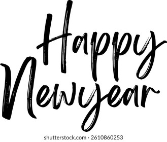 Happy Newyear Typography  Vector Design
