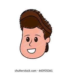 happy and nice head boy with hairstyle