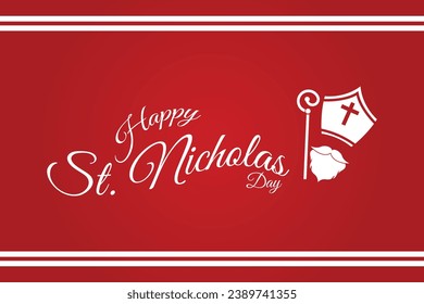 Feliz día de las nicholas diseño de fondo de vectores plantilla de fondo, cartel del Día de las nicholas sagradas feliz día de vectores