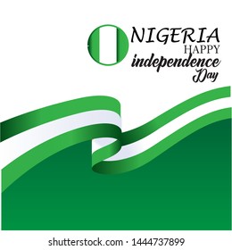 Happy Nigeria Independence Day Vector Template Design Illustration
