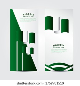 Happy Nigeria National Day Celebration Vector Template Design Illustration