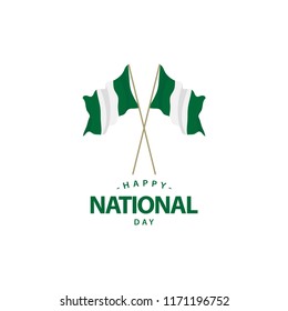 Happy Nigeria National Day Vector Template Design Illustration
