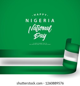 Happy Nigeria National Day Vector Template Design Illustration