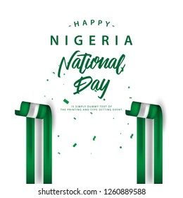 Happy Nigeria National Day Vector Template Design Illustration