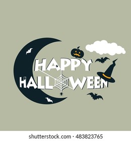 Happy night halloween background