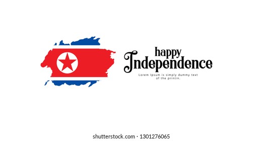 Happy North Korea Independence Day Vector Template Design Illustration