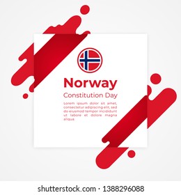 Happy Norway Constitution Day Vector Template Design Illustration