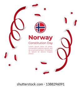 Happy Norway Constitution Day Vector Template Design Illustration