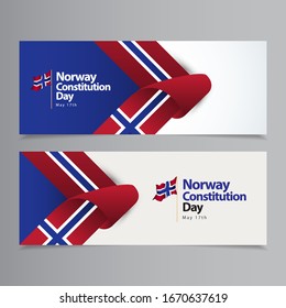 Happy Norway Independence Day Celebration Vector Template Design Illustration