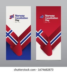 Happy Norway Independence Day Celebration Vector Template Design Illustration