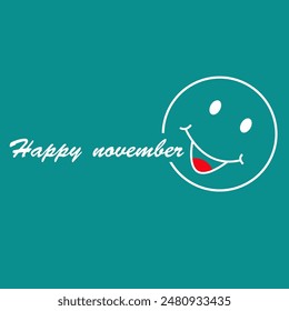 happy november vector template design illustration