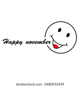 happy november vector template design illustration