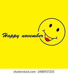 happy november vector template design illustration