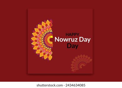 happy nowruz day banner design social media post