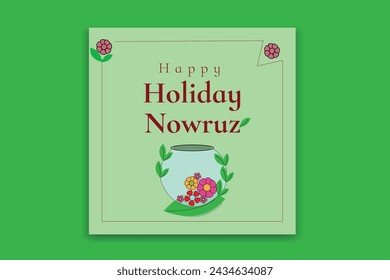 happy nowruz day banner design social media post