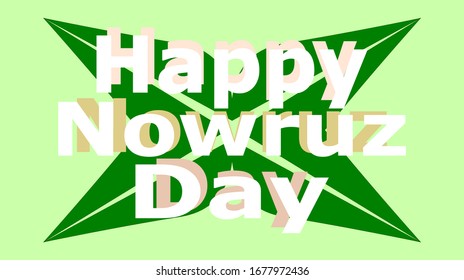 Happy Nowruz Day . Persian Day . Iran Day . Leaf Background
