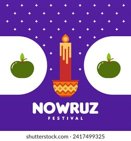 Happy nowruz instagram posts collection. Happy nowruz festival background illustration