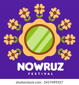 Happy nowruz instagram posts collection. Happy nowruz festival background illustration