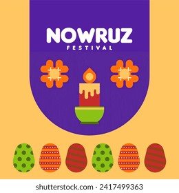 Happy nowruz instagram posts collection. Happy nowruz festival background illustration